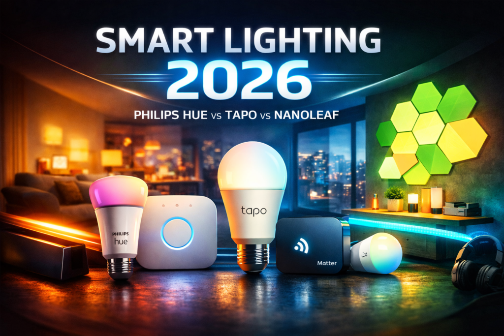 Best Smart Lighting Systems for 2026: Philips Hue vs Tapo vs Nanoleaf Ultimate UK Guide