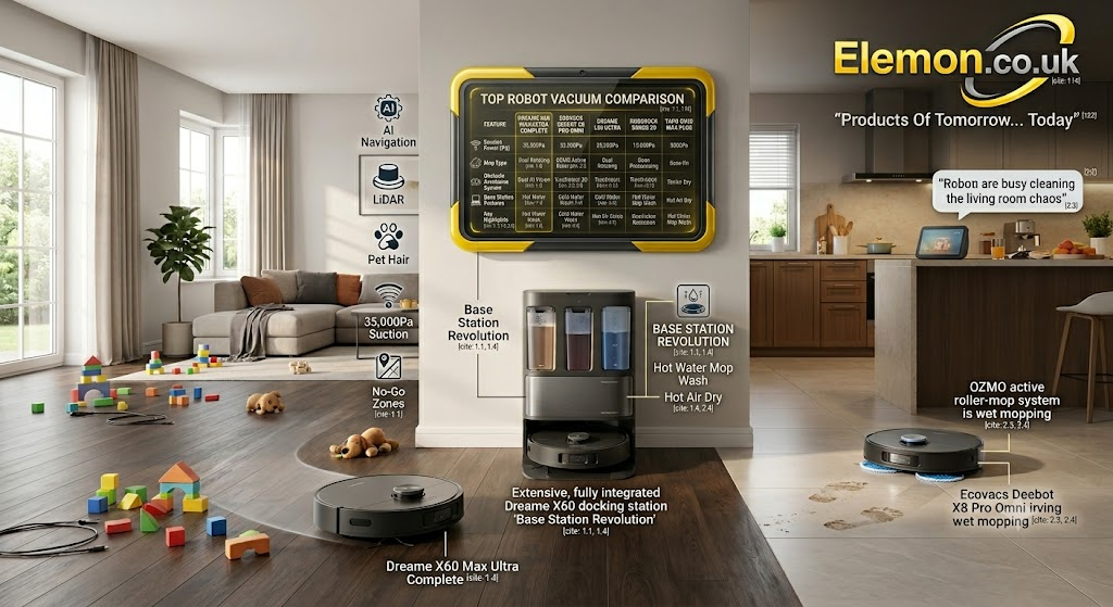 Discover the best robot vacuums for busy UK families in 2026. Compare Dreame, Roborock, Ecovacs and Tapo models with expert insights, buying advice, real-world experience, comparison tables and smart home automation tips.