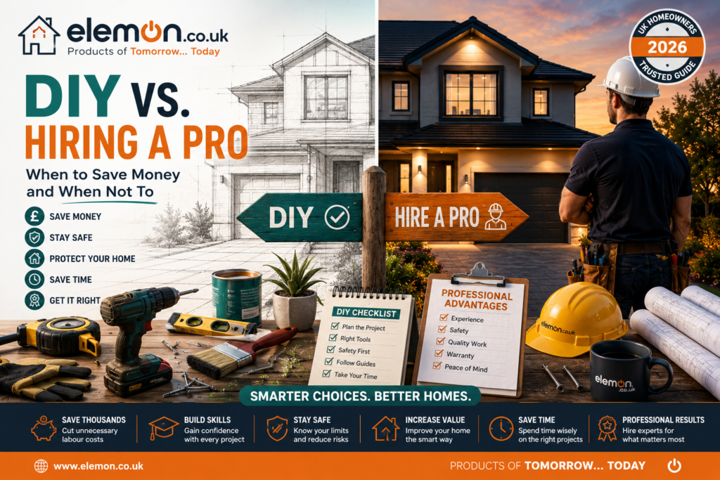 DIY vs Hiring a Professional: 25 Home Projects That Can Save You Thousands (UK Guide 2026)