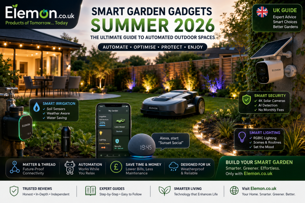 Smart Garden Gadgets for Summer 2026: Ultimate UK Automation Guide. Discover the ultimate 2026 smart garden guide for UK homes. Learn how to automate irrigation, lighting, security, and lawn care with Matter, AI, and budget-friendly smart devices.
